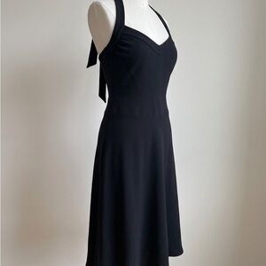 Banana Republic Black Dress with Tie-Strap Sweetheart Neckline